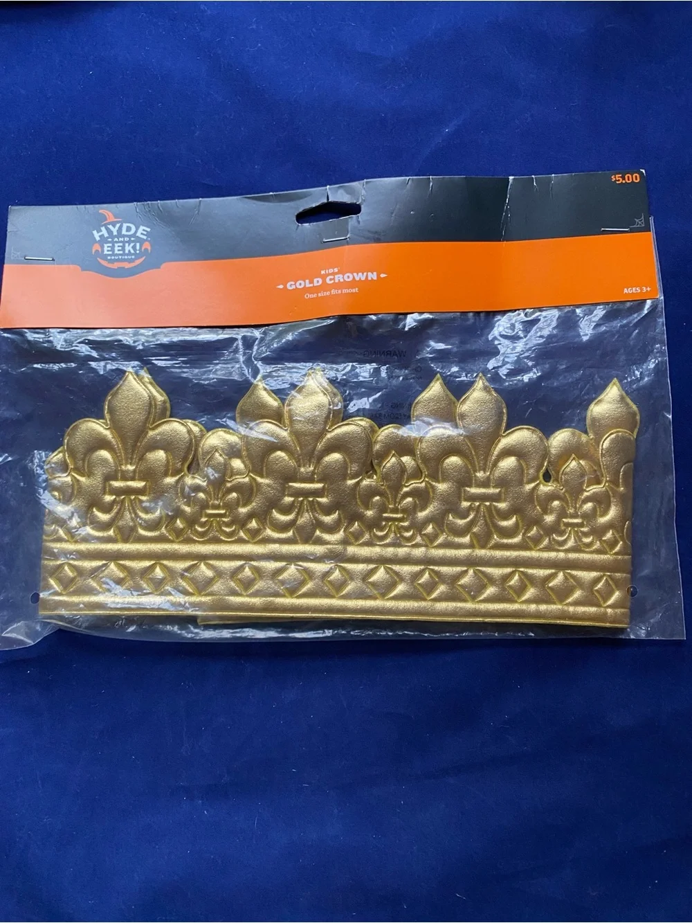New Hyde & Eek! Halloween King’s Gold Crown for Kids One Size